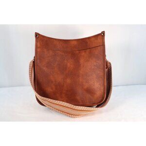 Cluci Womens Faux Leather‎ Crossbody Bag With Zipper Pockets & Adjustable Strap
